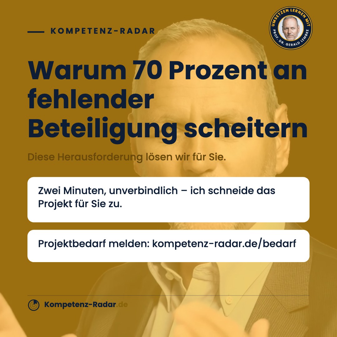 Warum 70 Prozent an fehlender Beteiligung scheitern – Seite 8