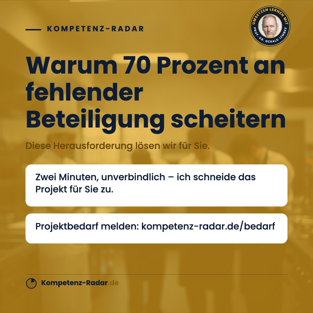 Warum 70 Prozent an fehlender Beteiligung scheitern – Seite 8